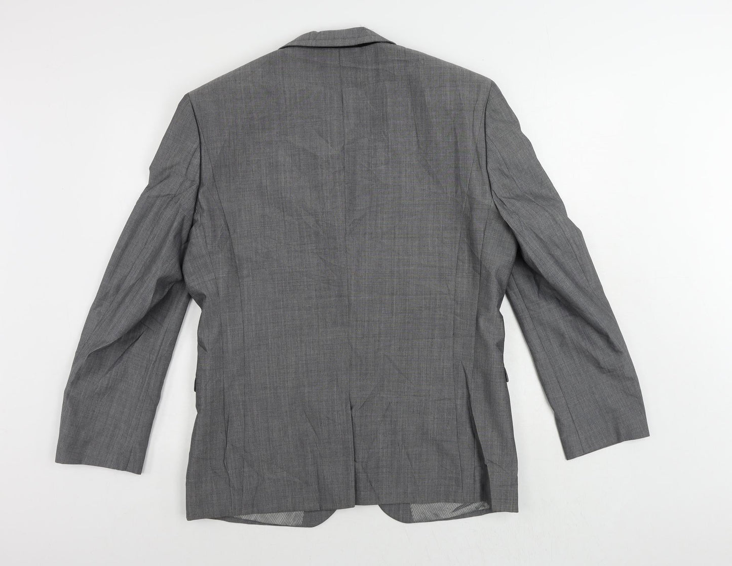 NEXT Mens Grey Wool Jacket Suit Jacket Size 42 Regular