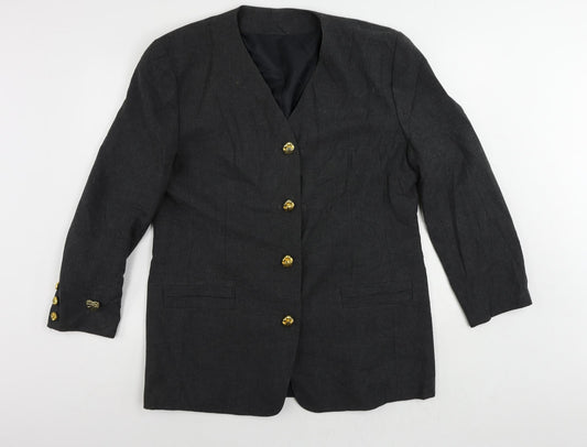 Richards Womens Grey Jacket Blazer Size 18 Button - Vintage