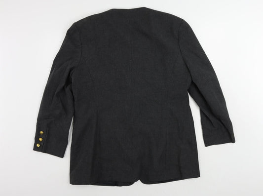 Richards Womens Grey Jacket Blazer Size 18 Button - Vintage