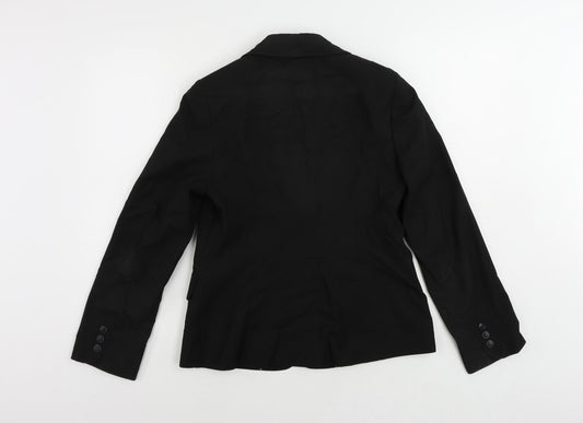 Clubclass Tailoring Womens Black Jacket Blazer Size 12 Button