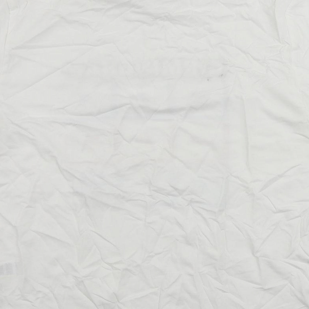 Marks and Spencer Womens White Cotton Basic T-Shirt Size 8 Crew Neck - Birmingham
