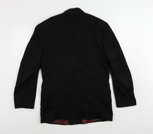NEXT Mens Black Wool Tuxedo Suit Jacket Size 38 Regular