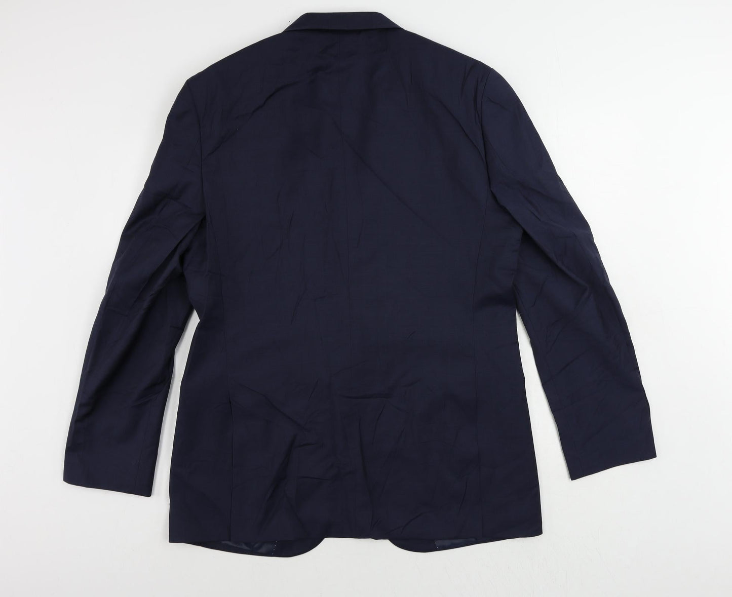 Marks and Spencer Mens Blue Wool Jacket Suit Jacket Size 42 Regular