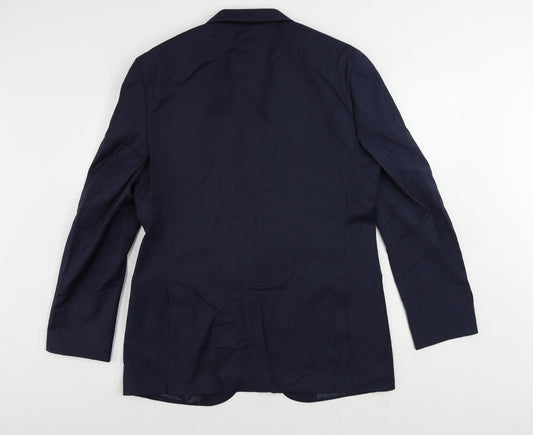 Marks and Spencer Mens Blue Wool Jacket Suit Jacket Size 42 Regular