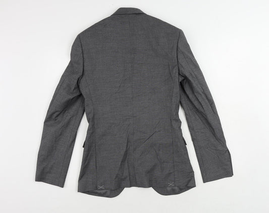 Marks and Spencer Mens Grey Polyester Jacket Suit Jacket Size 34 Regular