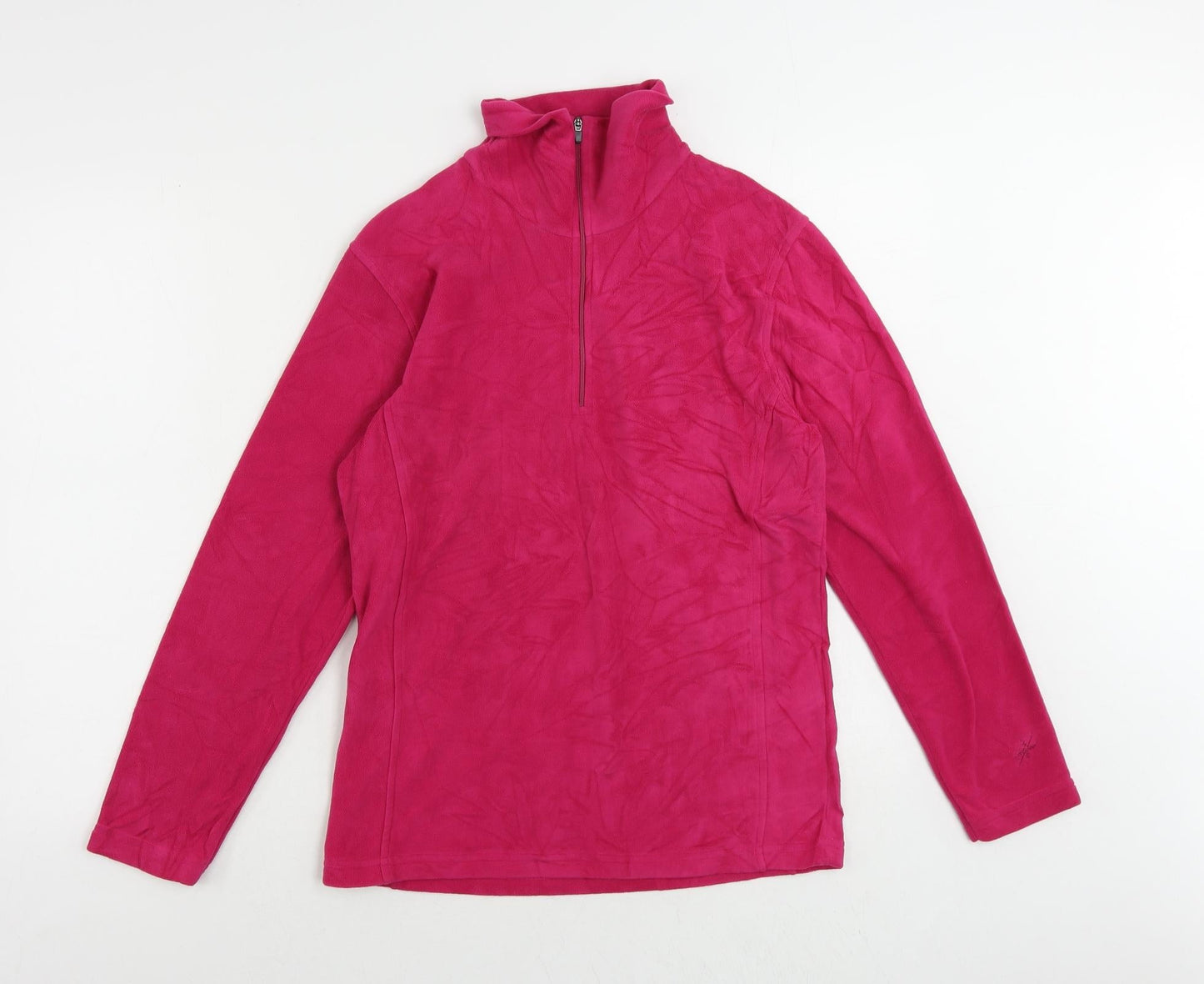 Snow Rock Womens Pink Polyester Pullover Sweatshirt Size S Zip