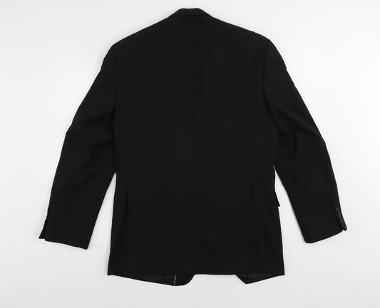 Clubclass Tailoring Mens Black Polyester Jacket Suit Jacket Size 42 Regular