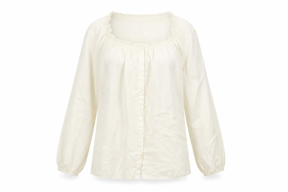 Womens UK Size S Kenneth Cole Ivory Polyester Button-Up