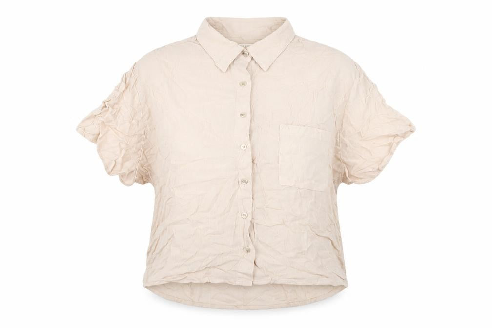 Womens UK Size M Bassika Pink Viscose Button-Up