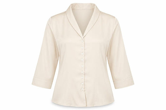 Womens UK Size 14 Alex & Co Ivory Polyester Button-Up