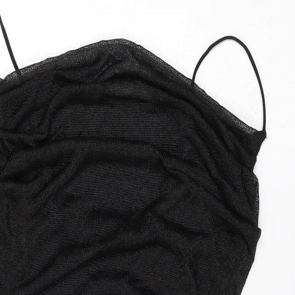 ASOS Womens Black Viscose Bodycon Size 12 Cowl Neck Pullover