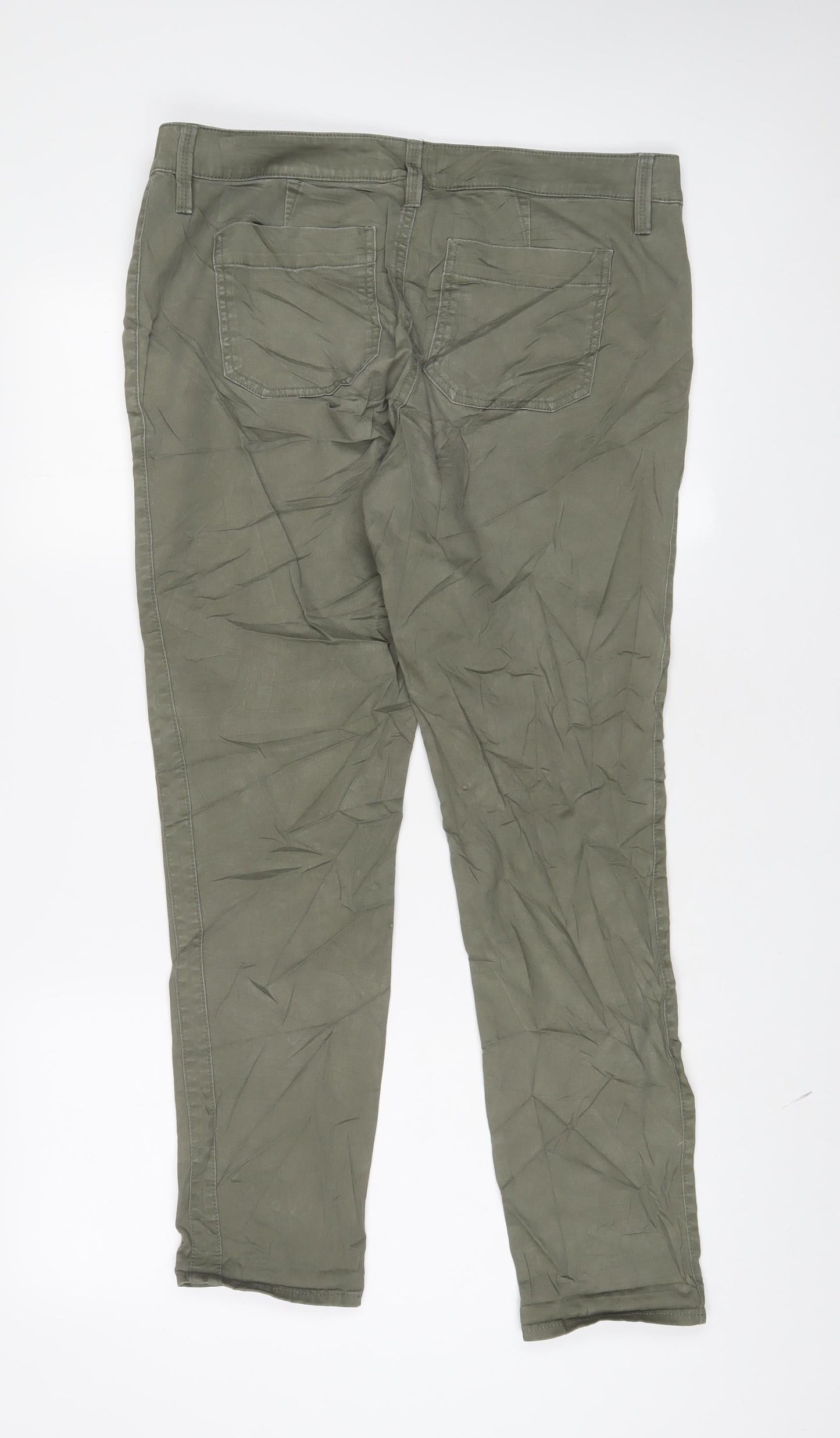 Gap Womens Green Cotton Skinny Jeans Size 14 L29 in Regular Zip