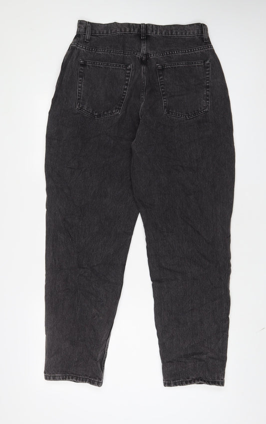 ASOS Womens Grey Cotton Tapered Jeans Size 30 in L30 in Regular Zip