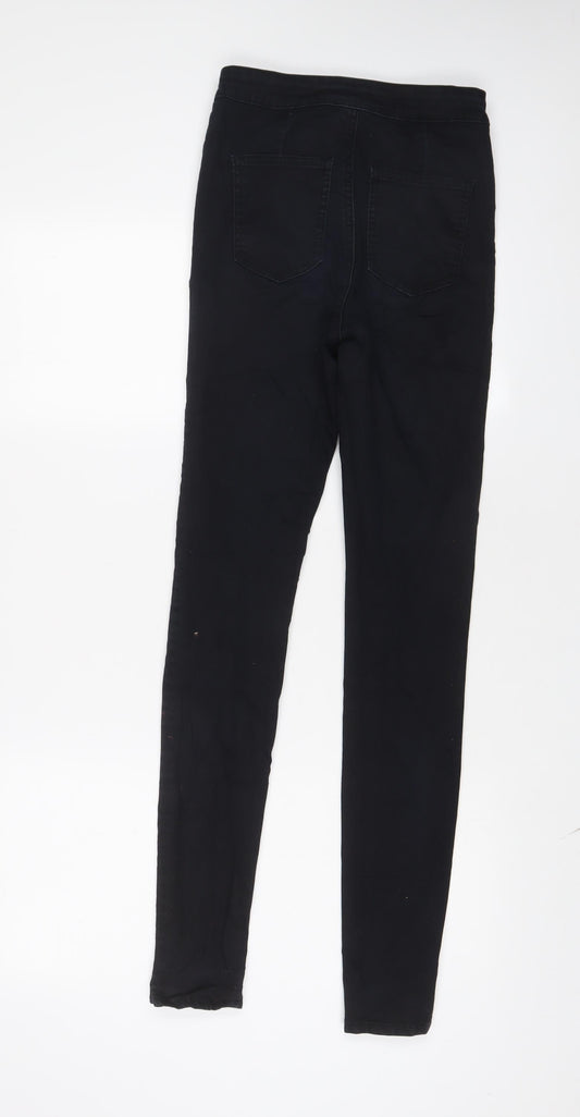 ASOS Womens Black Cotton Skinny Jeans Size 6 L30 in Regular Zip