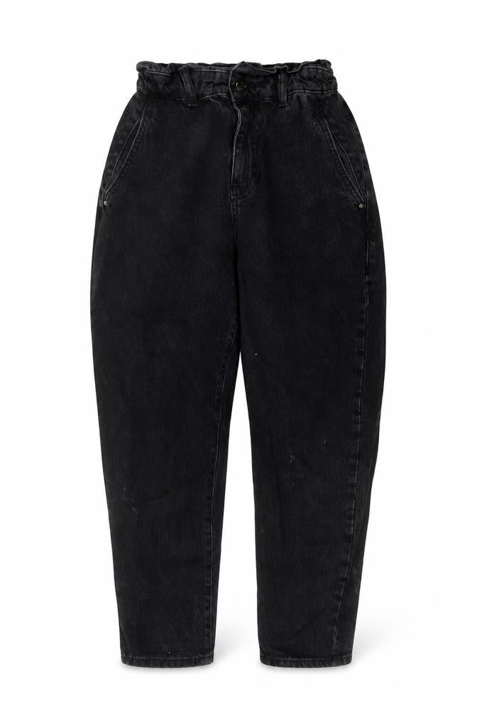 Zara Womens Black Cotton Mom Jeans Size 8 L24 in Regular Button