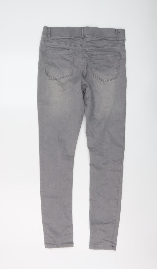 PEP&CO Womens Grey Cotton Jegging Jeans Size 8 L28 in Regular