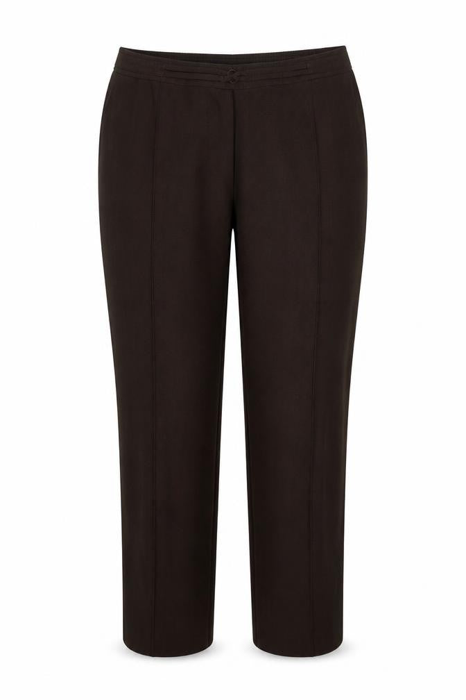 Marks and Spencer Womens Brown Polyester Trousers Size 10 L26 in Regular