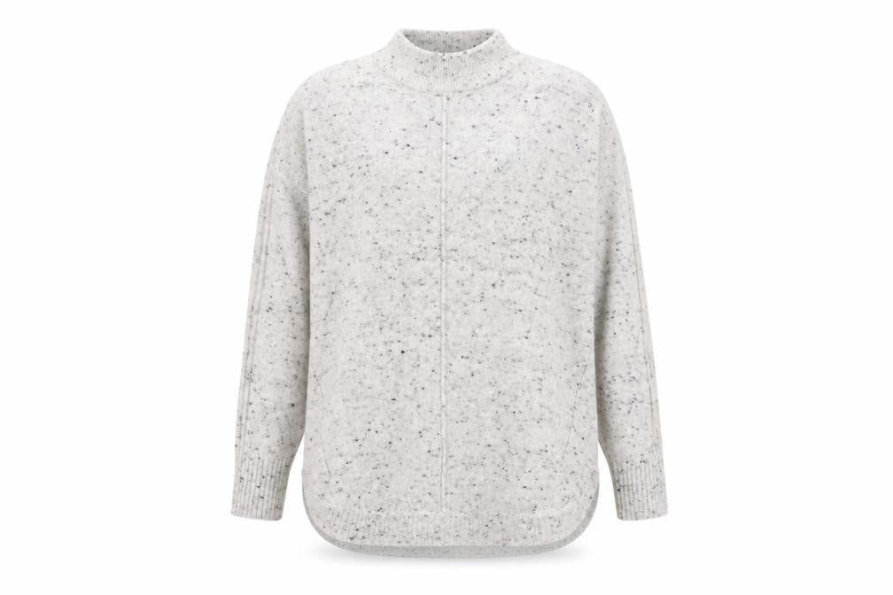 Wallis Womens Grey Mock Neck Acrylic Pullover Jumper Size S