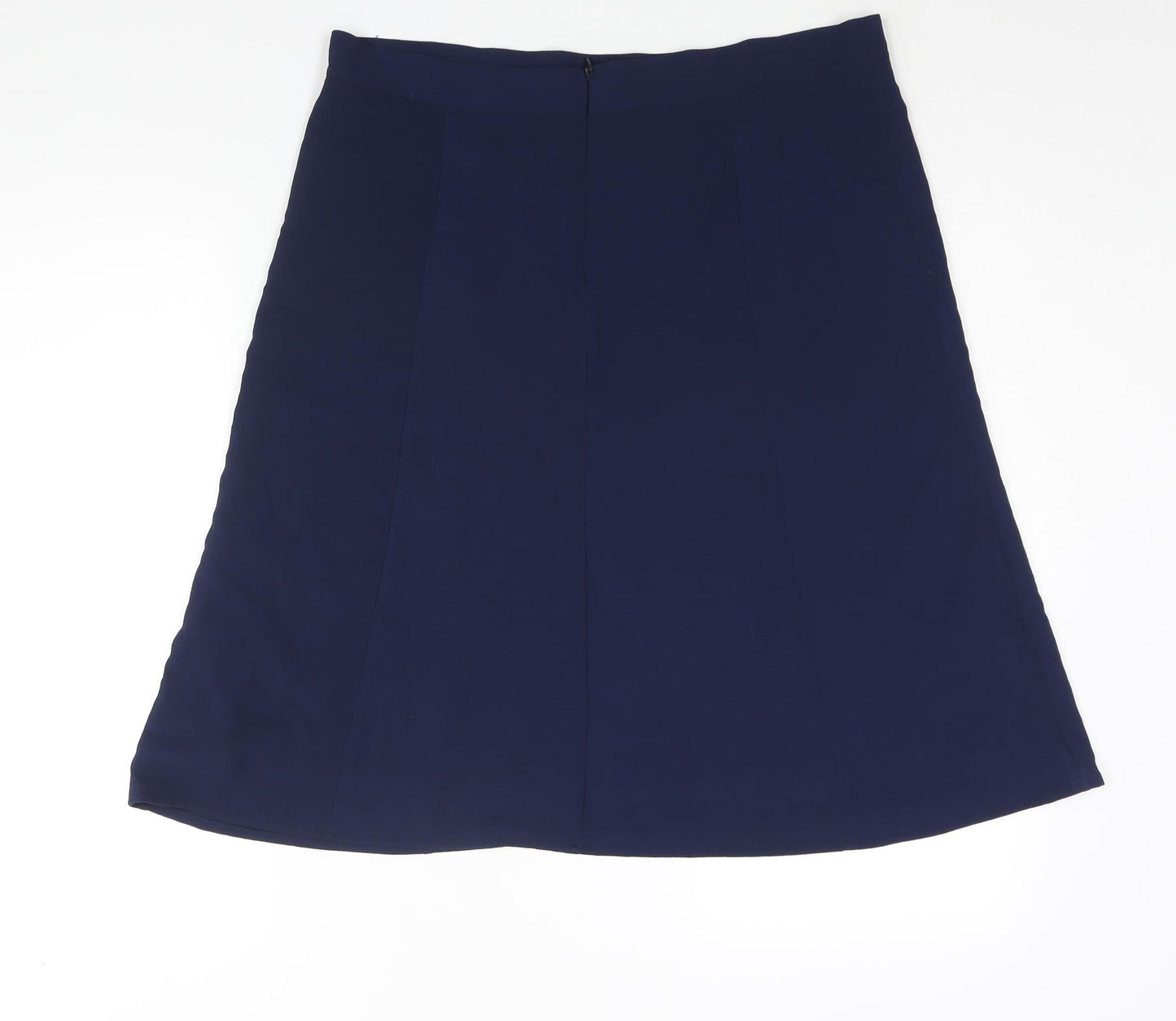 Festa Womens Blue Polyester A-Line Skirt Size 18 Zip