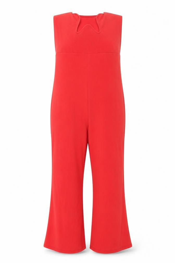 Missguided Womens Red Polyester Jumpsuit One-Piece Size 16 L32 in Pullover - Low Cut