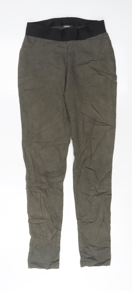 Marks and Spencer Womens Green Cotton Jegging Jeans Size 8 L30 in Regular