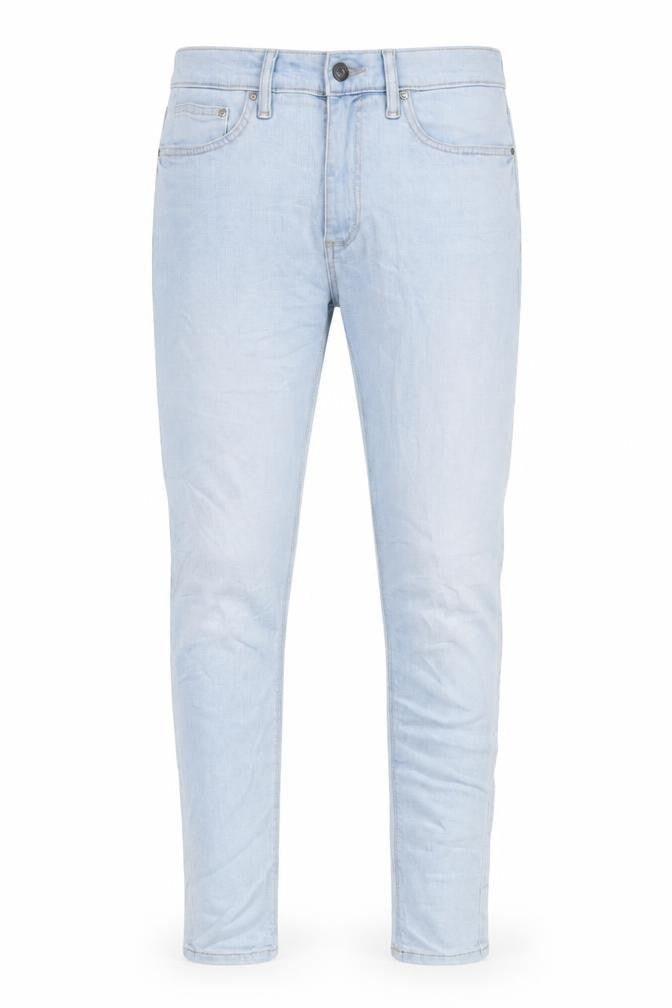 Marks and Spencer Mens Blue Cotton Skinny Jeans Size 30 in L33 in Regular Zip - Long Leg