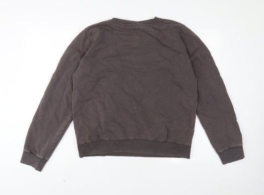 Zara Womens Brown Cotton Pullover Sweatshirt Size L Pullover - Spalding