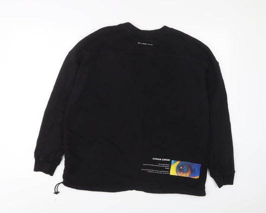 Zara Womens Black Cotton Pullover Sweatshirt Size S Pullover - 2001: a space odyssey
