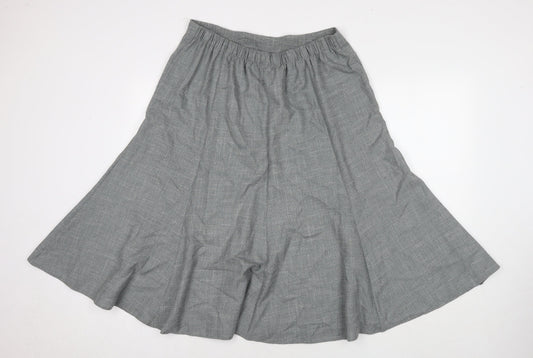 Saloos Womens Grey Polyester Pleated Skirt Size 18