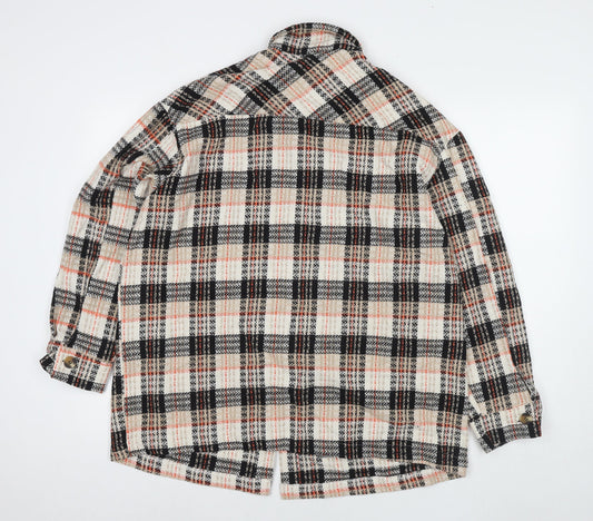 Moda Womens Beige Check Jacket Size 2XL Button