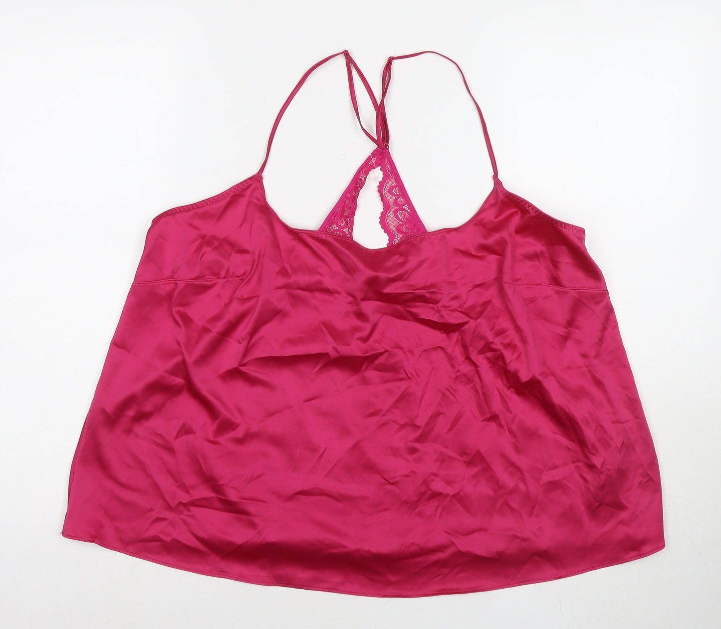 Marks and Spencer Womens Purple Polyester Camisole Tank Size L Round Neck