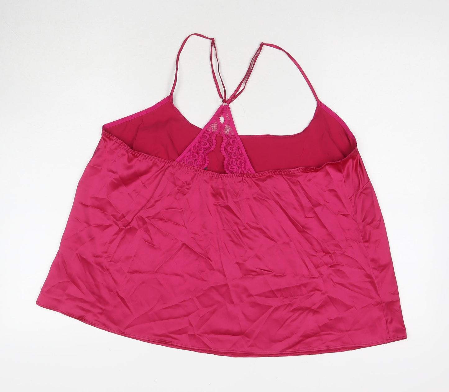 Marks and Spencer Womens Purple Polyester Camisole Tank Size L Round Neck