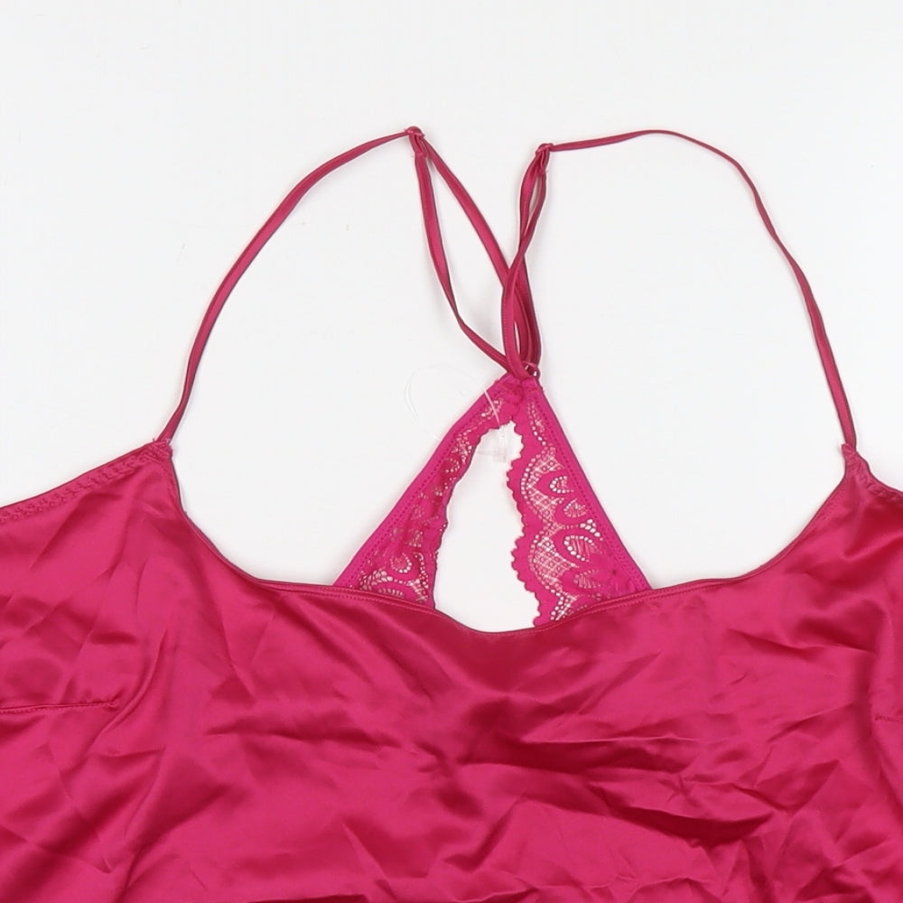Marks and Spencer Womens Purple Polyester Camisole Tank Size L Round Neck