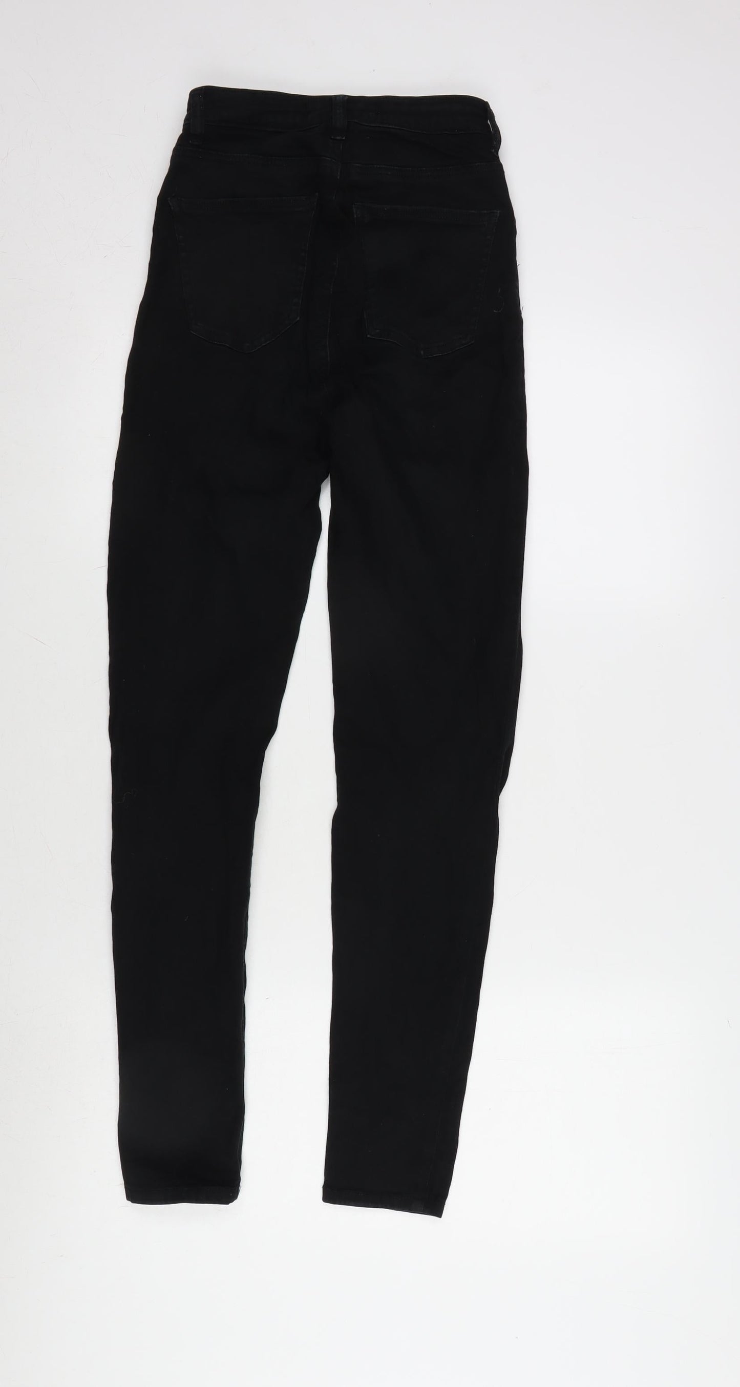 TALLY WEiJL Womens Black Cotton Blend Skinny Jeans Size 8 L29 in Regular Zip