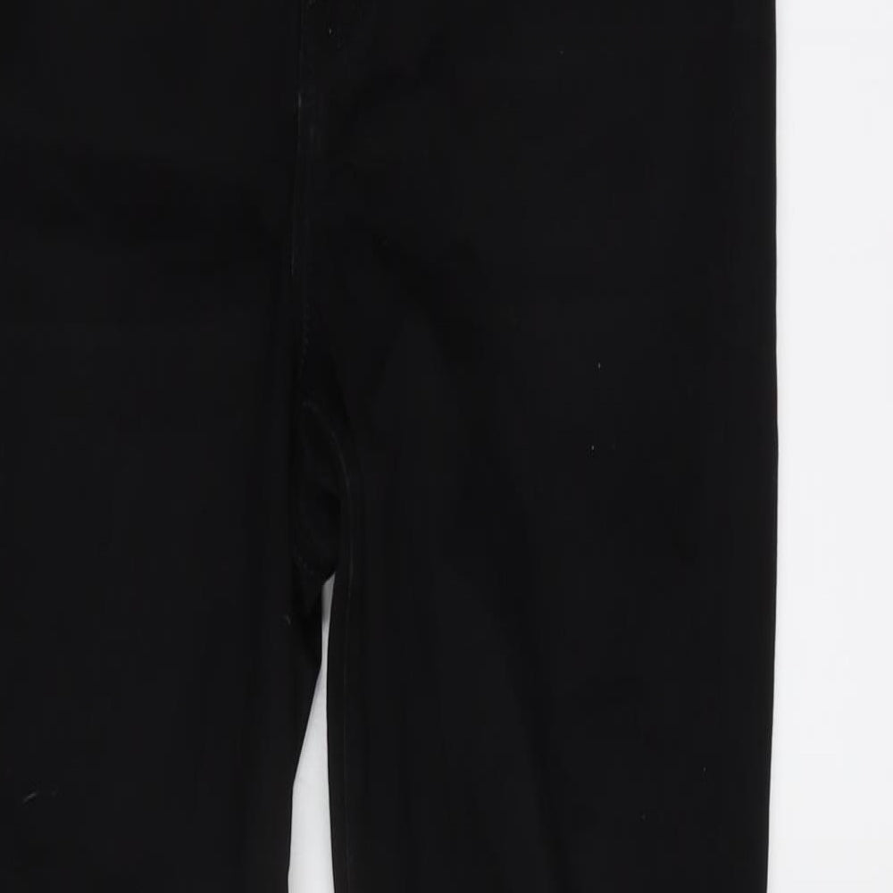 H&M Womens Black Cotton Blend Tapered Jeans Size 30 in L30 in Regular Zip