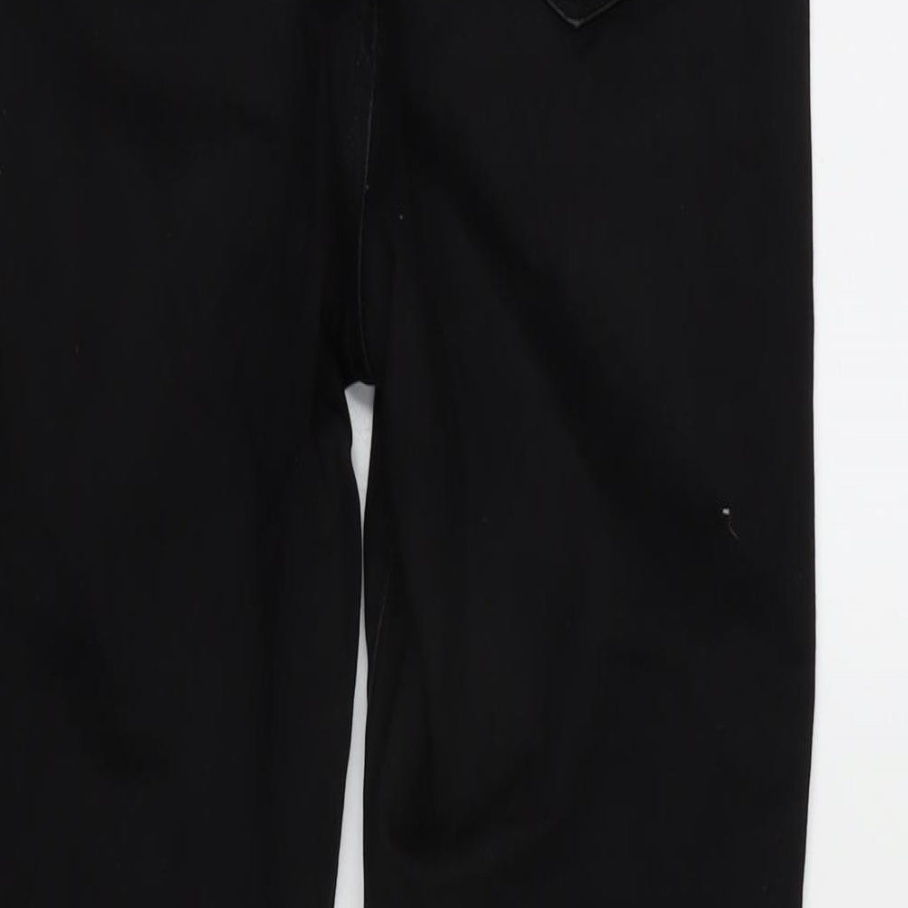 H&M Womens Black Cotton Blend Tapered Jeans Size 30 in L30 in Regular Zip