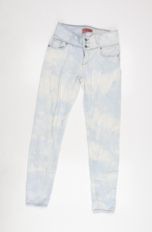 WAX JEAN Womens Blue Cotton Blend Tapered Jeans Size 26 in L27.5 in Regular Zip
