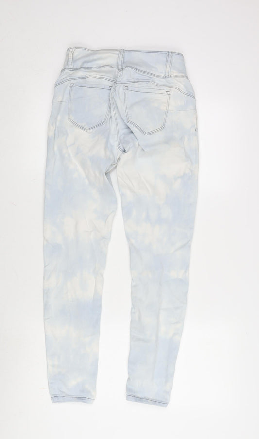 WAX JEAN Womens Blue Cotton Blend Tapered Jeans Size 26 in L27.5 in Regular Zip