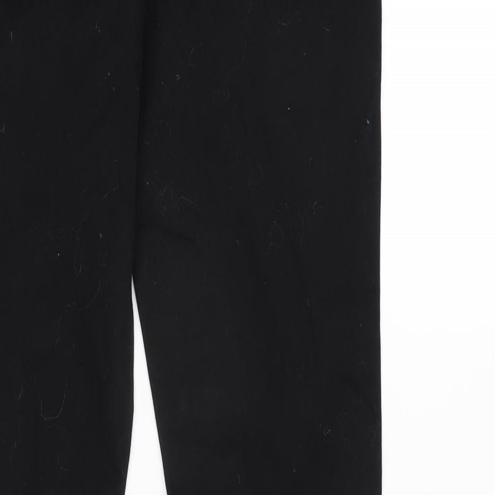 Denim & Co. Womens Black Cotton Blend Tapered Jeans Size 10 L30 in Regular Zip