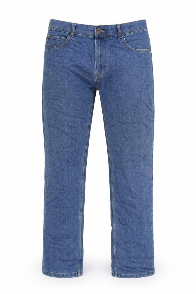 Denim & Co. Mens Blue Cotton Blend Straight Jeans Size 34 in L34 in Regular Zip