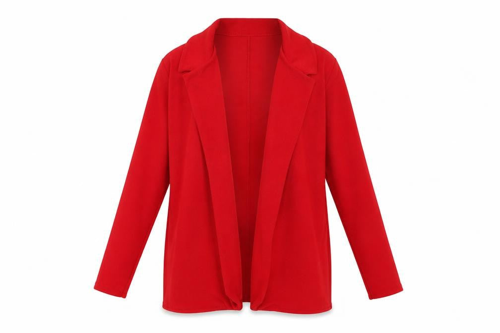 Boohoo Womens Red Jacket Blazer Size 12