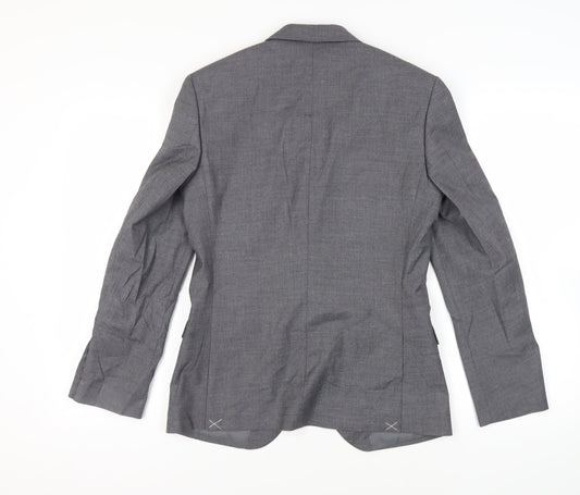 Marks and Spencer Mens Grey Polyester Jacket Suit Jacket Size 36 Regular