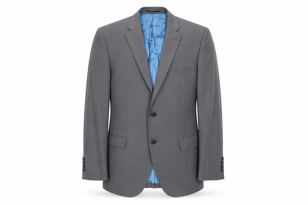 Santinelli Mens Grey Polyester Jacket Suit Jacket Size 42 Regular