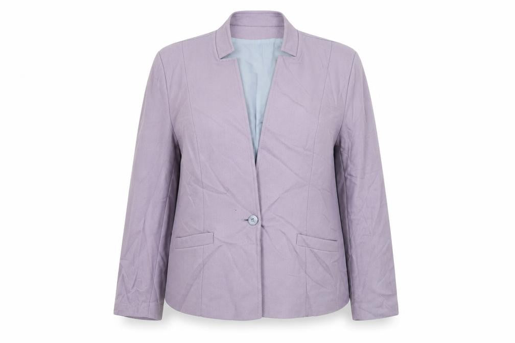 Maurice Henri Womens Purple Jacket Blazer Size 16 Button - Vintage