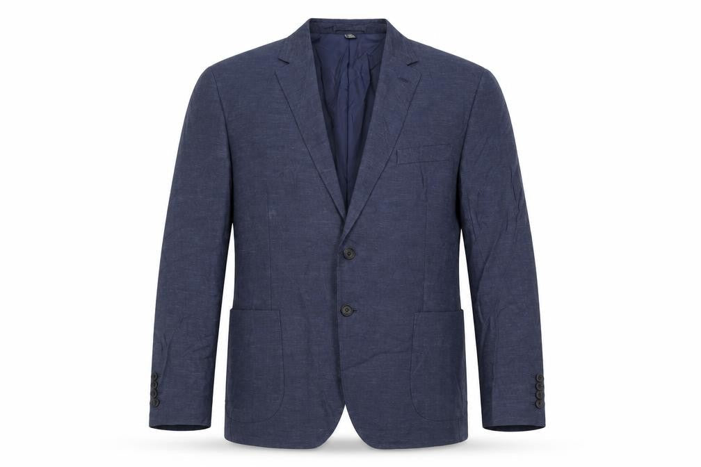 Marks and Spencer Mens Blue Polyester Jacket Suit Jacket Size 46 Regular