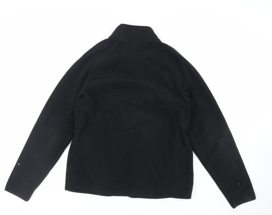 Marks and Spencer Mens Black Jacket Size M Zip - Zipped Pockets