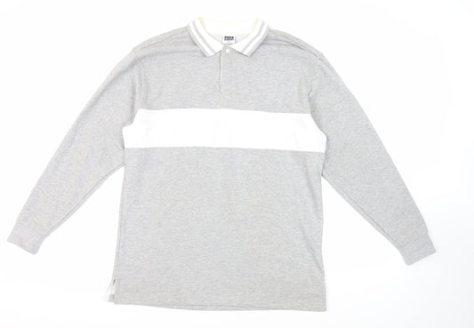 Urban Classics Mens Grey Cotton Pullover Sweatshirt Size M