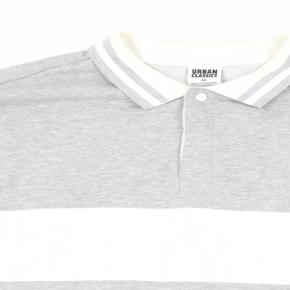 Urban Classics Mens Grey Cotton Pullover Sweatshirt Size M
