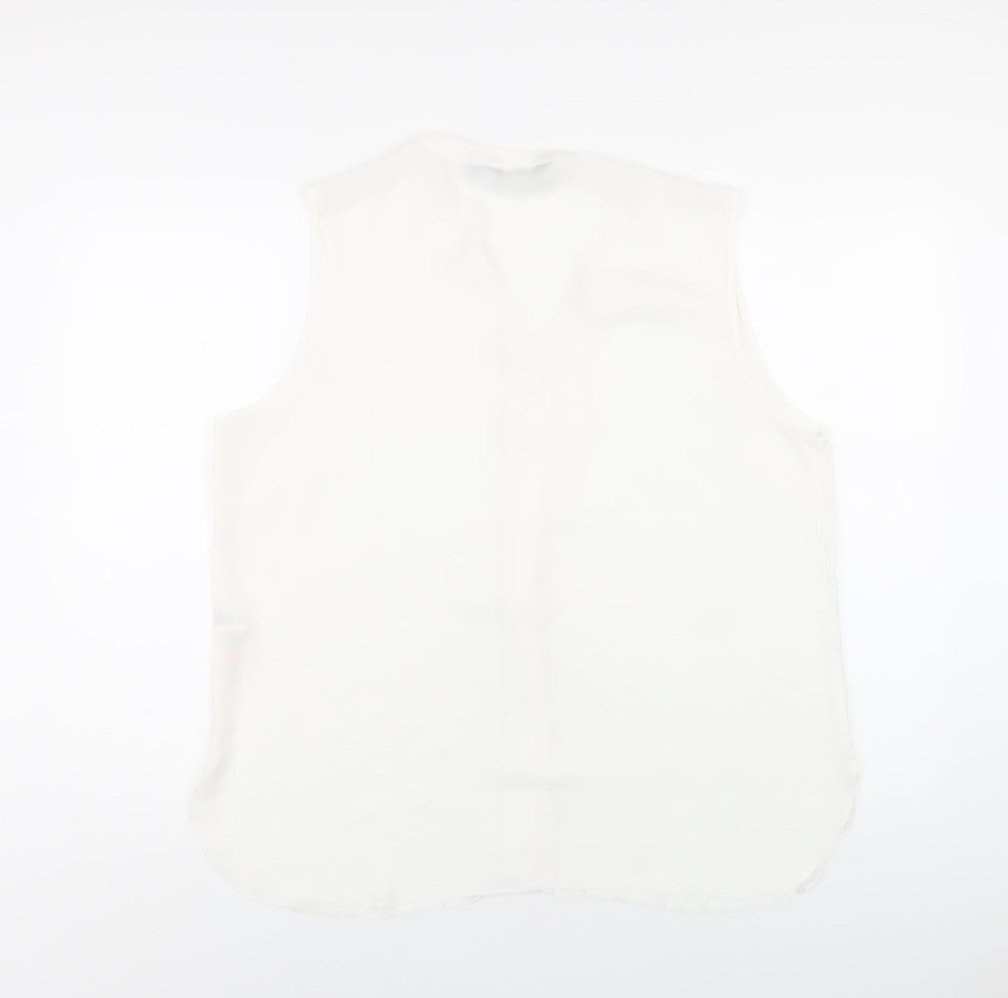 Dorothy Perkins Womens White Polyester Basic Blouse Size 18 V-Neck