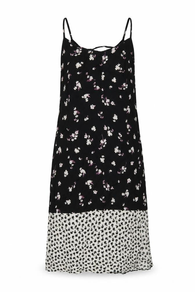 Front view of ASOS women’s multicoloured geometric viscose a-line, size UK 6, round neck pullover